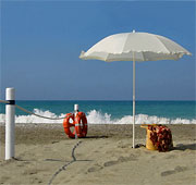 The sea and hills of Versilia